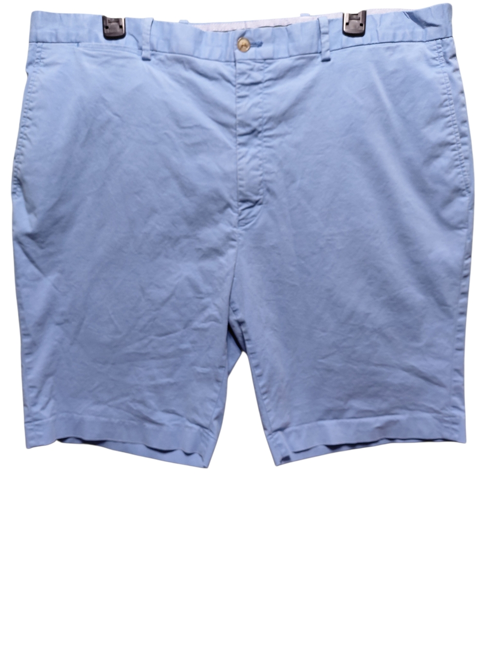 Bobby Jones Men's Light Blue Flat-Front Golf Chino Shorts Size 40 Summer Casual